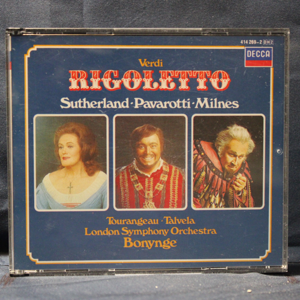 VERDI - SUTHERLAND · PAVAROTTI · MILNES · TOURANGEAU · TALVELA · AMBROSIAN OPERA CHORUS · LONDON SYMPHONY ORCHESTRA · BONYNGE – RIGOLETTO - 2 CD