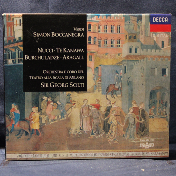 VERDI - NUCCI ∙ TE KANAWA ∙ BURCHULADZE ∙ ARAGALL ∙ ORCHESTRA E CORO DEL TEATRO ALLA SCALA DI MILANO ∙ SIR GEORG SOLTI – SIMON BOCCANEGRA - 2 CD