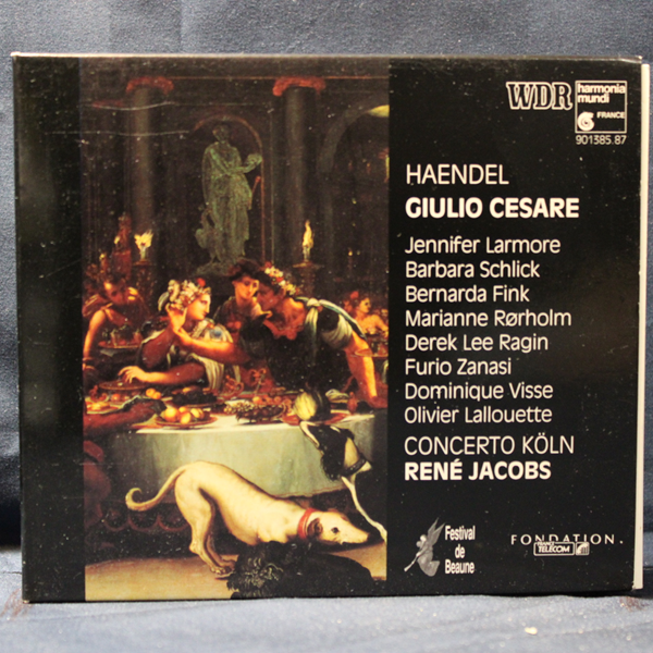 HAENDEL - JENNIFER LARMORE, BARBARA SCHLICK, BERNARDA FINK, MARIANNE RØRHOLM, DEREK LEE RAGIN, FURIO ZANASI, DOMINIQUE VISSE, OLIVIER LALLOUETTE, CONCERTO KÖLN, RENÉ JACOBS – GIULIO CESARE - 4 CD