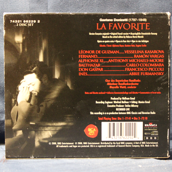 DONIZETTI - KASAROVA, VARGAS, MÜNCHNER RUNDFUNKORCHESTER, MARCELLO VIOTTI – LA FAVORITE - 2 CD - Imagen 2