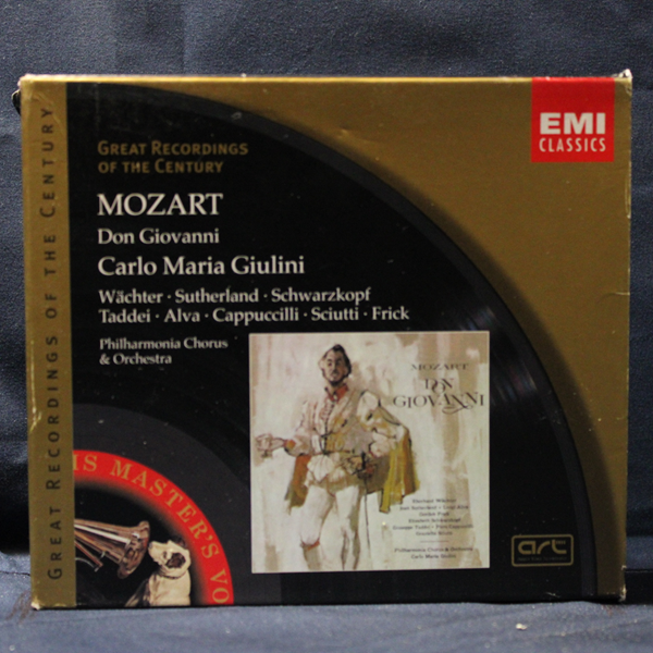 MOZART - WÄCHTE · SUTHERLAND · SCHWARZKOPF · TADDEI · ALVA · CAPPUCCILLI · SCIUTTI · FRICK · PHILHARMONIA CHORUS & ORCHESTRA · CARLO MARIA GIULINI – DON GIOVANNI - 3 CD
