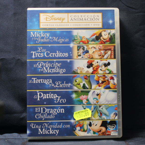 MICKEY Y LAS JUDÍAS MÁGICAS / LOS TRES CERDITOS / EL PRÍNCIPE Y EL MENDIGO / LA TORTUGA Y LA LIEBRE / EL PATITO FEO / EL DRAGÓN CHIFLADO / UNA NAVIDAD CON MICKEY - 7 DVD