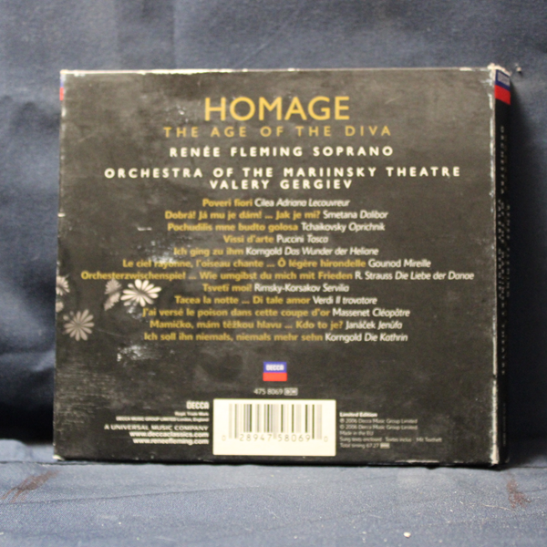 RENÉE FLEMING, ORCHESTRA OF THE MARIINSKY THEATRE, VALERY GERGIEV – HOMAGE · THE AGE OF THE DIVA - CD - Imagen 2