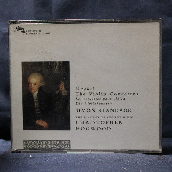 MOZART - SIMON STANDAGE, THE ACADEMY OF ANCIENT MUSIC, CHRISTOPHER HOGWOOD – THE VIOLIN CONCERTOS = LES CONCERTOS POUR VIOLON = DIE VIOLINKONZERTE - 2 CD